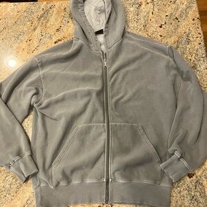 Zip up Sweatshirt hoodie, size L , color is grey.